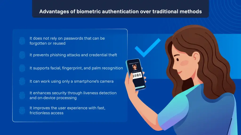 Advantages of biometric authentication over traditional methods